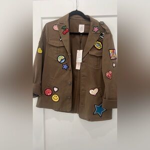 Jacket with Colorful Patches